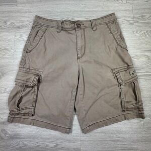 Unionbay Men's Cargo Shorts Khaki Tan 32 Casual Outdoor Cotton Blend‎
